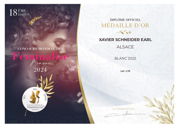 Notre gewurztraminer tradition 2022 remporte la médaille d'or !